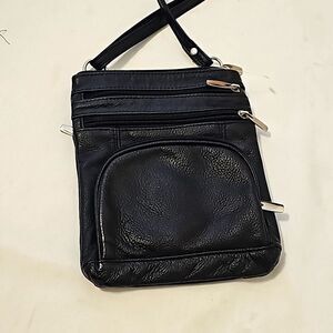 Roma Leather Multi- Purpose Cross Body Shoulder Bag